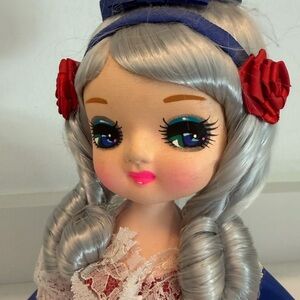 1960s 1970s Big Eyed Keen style Retro Collectible Betsy Ross Doll by Bradley